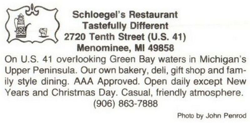 Watermark Bay View Restaurant & Bakery (Schloegels Restaurant) - Vintage Postcard